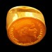 Gold Men's ring with gold coin of 20 francs Napoleon. 21 mm.