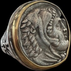 RING WITH TETRADRACHM OF ALEXANDER THE GREAT (336-323 BC)