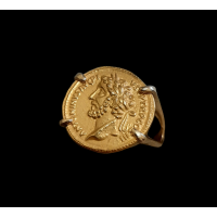 Gold ring coin roman aureus