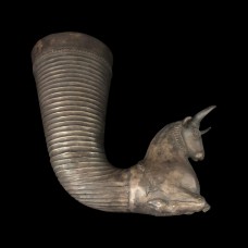 silver rhyton shape bull