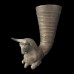 silver rhyton shape bull